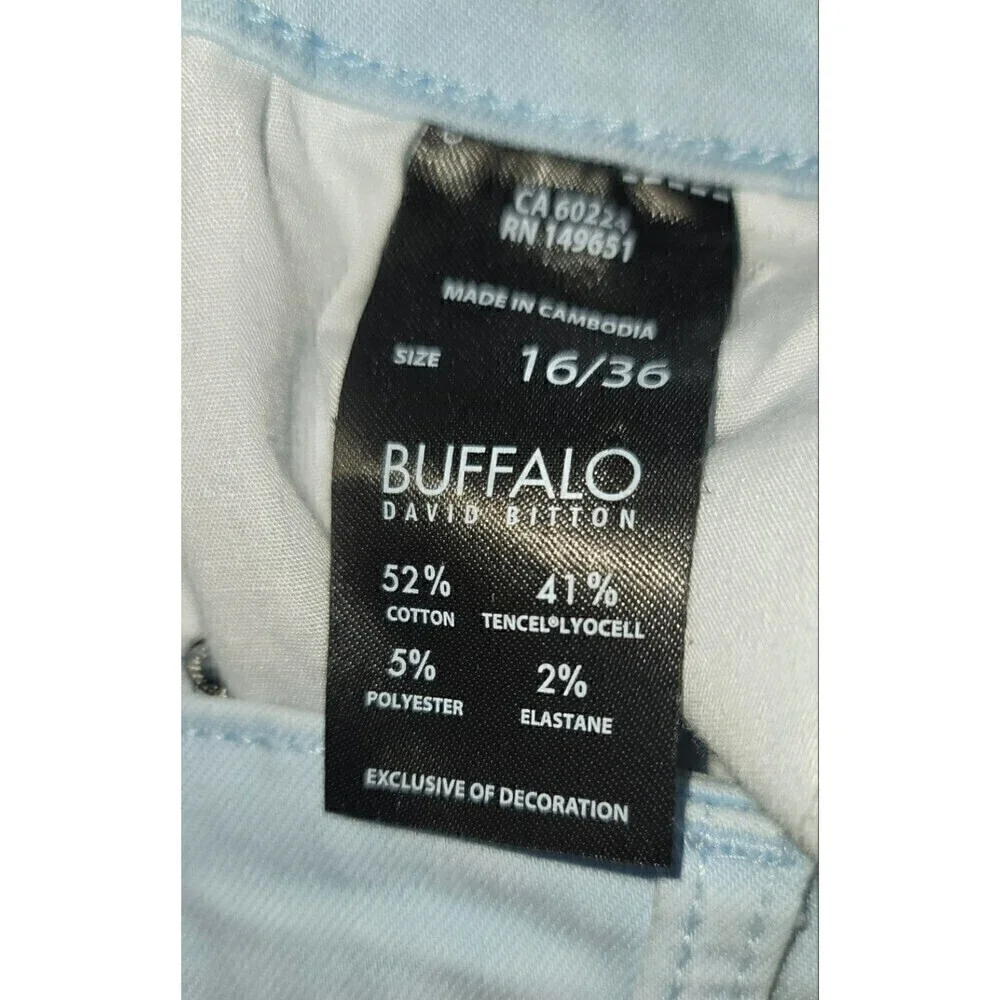 Buffalo David Bitton Jeans Fog Blue High Rise Havana Ankle Jeans - Size 16